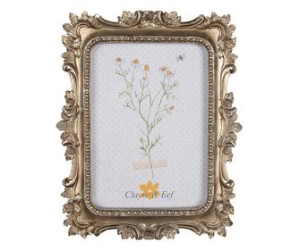 Χρυσή Ρητίνη Φωτογραφική Κορνίζα για Τραπέζι ή Τοίχο, 19x2x24 εκ., 13x18 εκ.