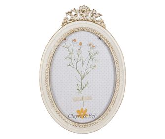 Bijeli i zlatni okvir za fotografije od smole za stol ili zid, 16x2x23 cm, 13x18 cm