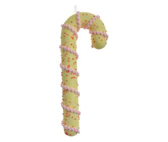 6 darabos cukorka karácsonyfa díszkészlet, többszínű műanyag, 10x3x26 cm