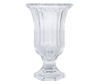 Átlátszó üveg váza, Ø 12x19 cm