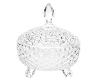 Prozirna staklena posuda za šećer Ø 17x19 cm