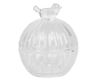 Prozirna staklena posuda za šećer Ø 8x10 cm