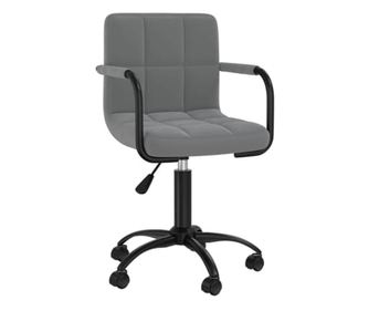 Zakretne kuhinjske stolice, 6 kom., tamno siva, baršun