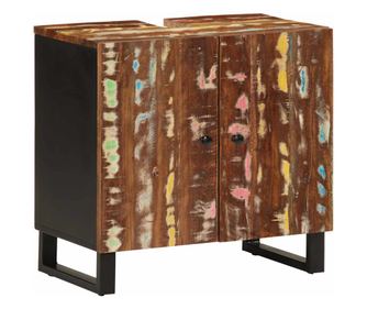 Umyvadlová skříňka 62x33x58 cm z masivního recyklovaného dřeva a kompozitního dřeva