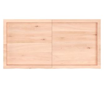 Nástěnná police, 120x60x4 cm, neošetřený masivní dub