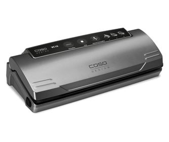 CASO VC10 Testsieger Set Vákuumcsomagoló gép, 110 W, 2 tekercs, tasakok mellékelve, 4 matrica, szürke