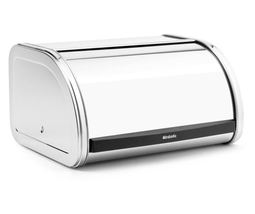 Кутия за хляб Brabantia Roll Top 646888, 11 л, 31.6x26.5 см, Специална структура, Инокс