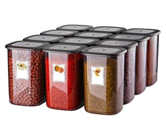 GinzaMaison 12 db-os ételtároló készlet, 1200 ml, hűtőbe, fagyasztóba, szekrénybe vagy kamrába, mikrohullámú sütőben használható