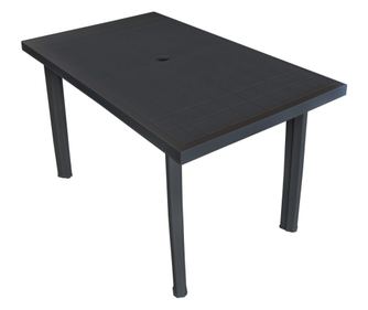 Masă de grădină, antracit, 126 x 76 x 72 cm, plastic