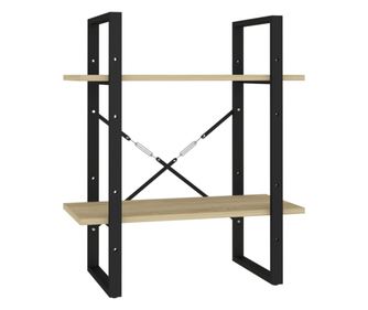 Knyvespolc 2 polccal, sonoma tlgy, 60x30x70 cm, forgcslap