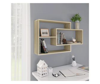 Poličniki za steno, sonoma hrast, 104x20x58,5 cm, MDF