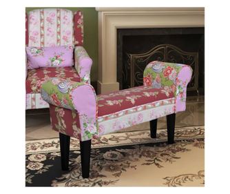 Virágos patchwork stílusú kanapé