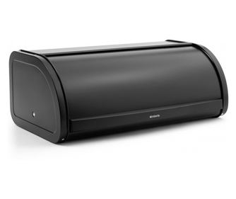 Brabantia Roll Top Kenyértartó 646885, 16 L, 44,5x26 cm, Könnyű és Tartós Szerkezet, Fekete