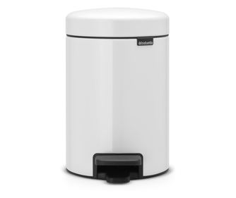 Кош за боклук с педал Brabantia NewIcon 648991, 3 л, Плавно затваряне, Противоплъзгаща основа, Бял
