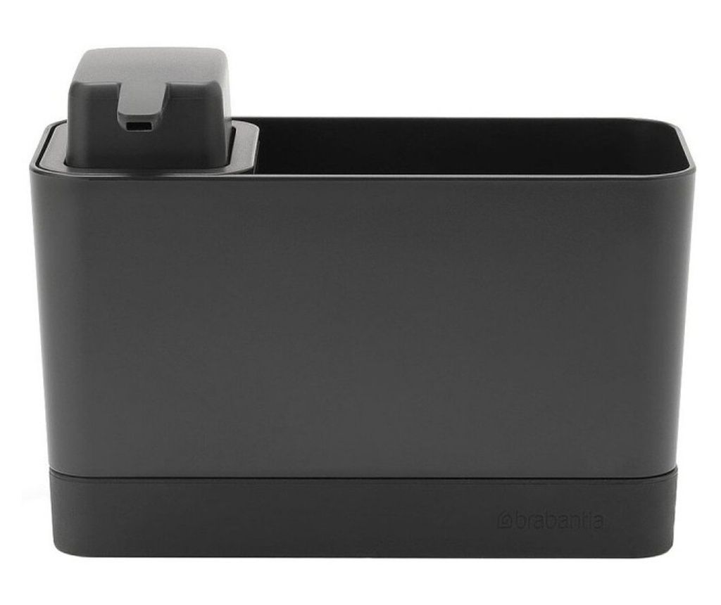 Set chiuveta Brabantia SinkSide 1003312, 2 bucati, 200 ml, fund antiderapant, gri inchis
