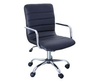 Stolica za ured PILGLINTON, PU, Crna