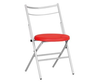 Nordijska kuhinjska stolica Alu, crvena eko koža