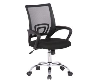 Ergonomska uredska stolica TEXO, Crna, Mreža/Tkanina