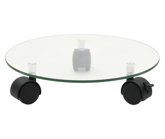 Podmetač s kotačićima za biljke, 2 kom., 28 cm, staklo, okrugli