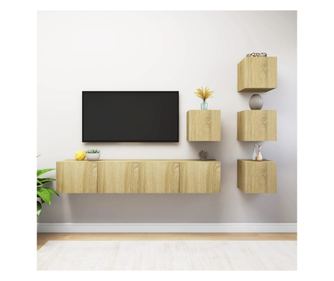 Set TV ormarića, 6 komada, sonoma hrast, iverica