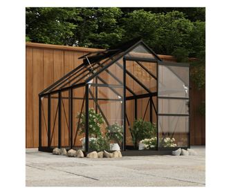 Staklenik, antracit, 155x200,5x191 cm, aluminij