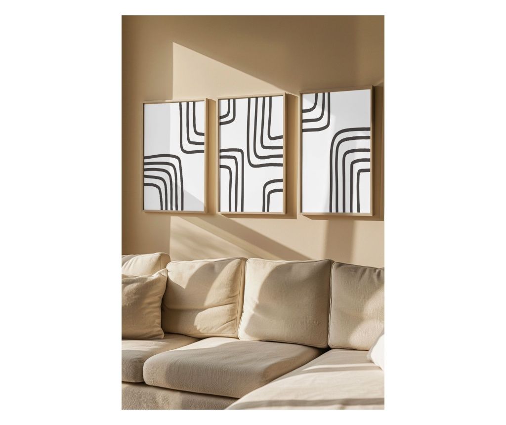 Tablou Decorativ cu Ramă (3 piese) ANNIE