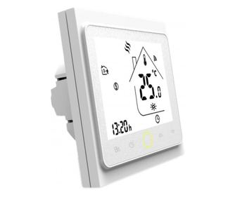 Termostat Techstar® Smart TH-20W, Wireless, 16A, 3500W, Google Home, Alexa, Tuya, Senzor Pardoseala, Alb