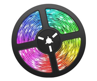 RGB Smart WiFi Techstar® LED szalagkészlet, SMD 5050, 5m, DC 5V, USB, Hangvezérlés, Kompatibilis az Amazon Alexával és a Google