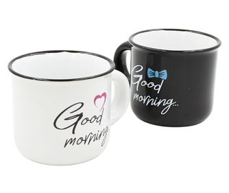 Комплект от 2 чаши за еспресо, Nekupto – „Добро утро“, 2 x 80 мл