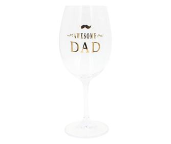 Komplet 2 kozarcev za vino, okolju prijazen kristal, 440 ml, Nekupto - Super očka in super mama