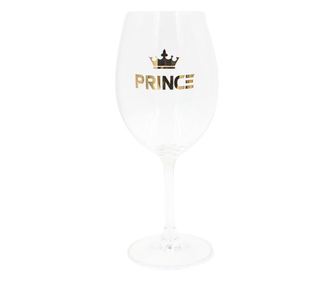 Komplet 2 kozarcev za vino, okolju prijazen kristal, 440 ml, Nekupto - Prince & Princess