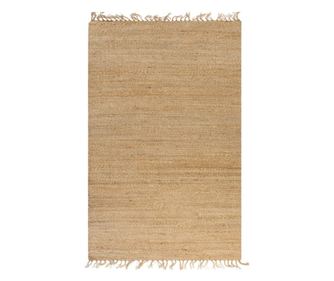 Ръчно изработен килим от юта, 120 x 180 см, естествен