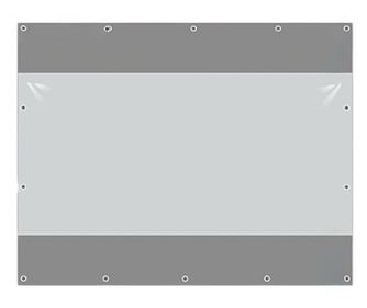 Prelata impermeabila, transparenta, din PVC, groasa, cu ochiuri, potrivita pentru pergola, garaj, gradina, 2.1X2.2 m