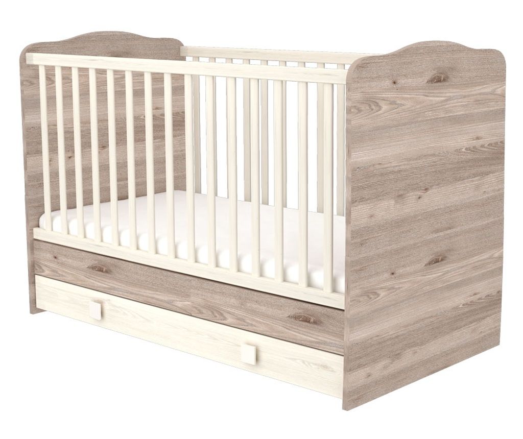 Hubners Sofia Konvertibilni Drveni Krevetić s Ladicom 140x70 cm, Pješčano Krem