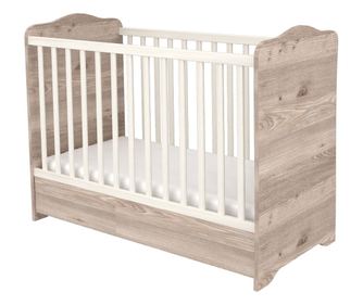 Παιδικό κρεβάτι από ξύλο με συρτάρι Hubners Sofia 120x60 cm κρεμ άμμος