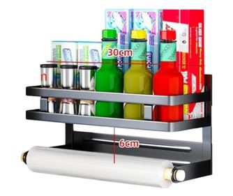 Suport folii Livit, metal, negru, 30 x 11 x 16 cm