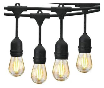 Ghirlanda luminoasa LED, 15m, 15 becuri, pentru interior/exterior, impermeabila IP65, 2700K, alb cald