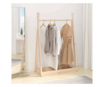 Stalak za odjeću, 100x45x150 cm, masivno borovo drvo