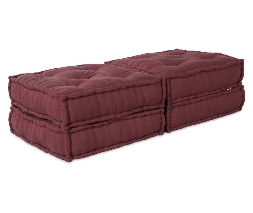 vidaXL Fotolii puf modulare, 2 buc., maro, textil