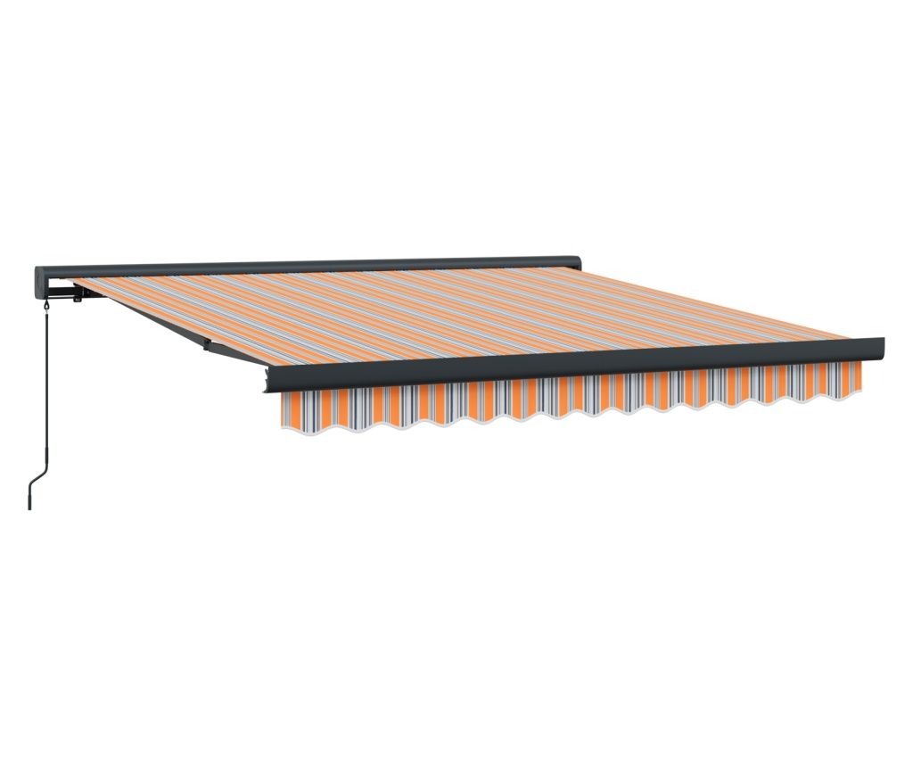 vidaXL Marchiză manuală retractabilă dungă multicoloră 300x250 cm