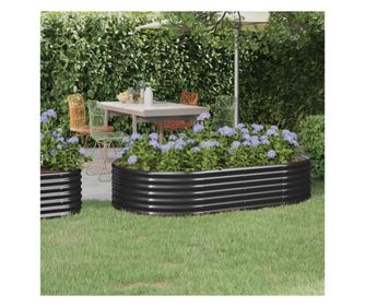 Vrtna žardinjera, antracit, 175x100x36 cm, čelik