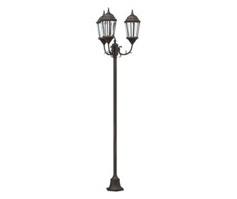 Stâlp de iluminat pentru grădină vidaXL 3-lămpi E27 Bronz 220 cm Aluminiu