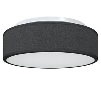 vidaXL Lămpi de Tavan Montate pe Plafon Negru Ø 38 cm Textil E27