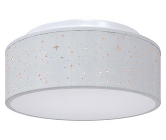 vidaXL Lampă de tavan cu abajur stea Gri Ø 30 cm Țesătură E27