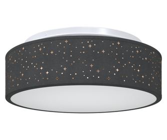 vidaXL Lămpi de plafon cu abajur stea negru Ø 38 cm textil E27