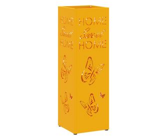 vidaXL Suport de Umbrele Galben Muștar Metal Standard Depozitare