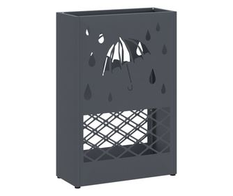 vidaXL Suport de Umbrele Antracit Metal Mediul Inserții Decorative