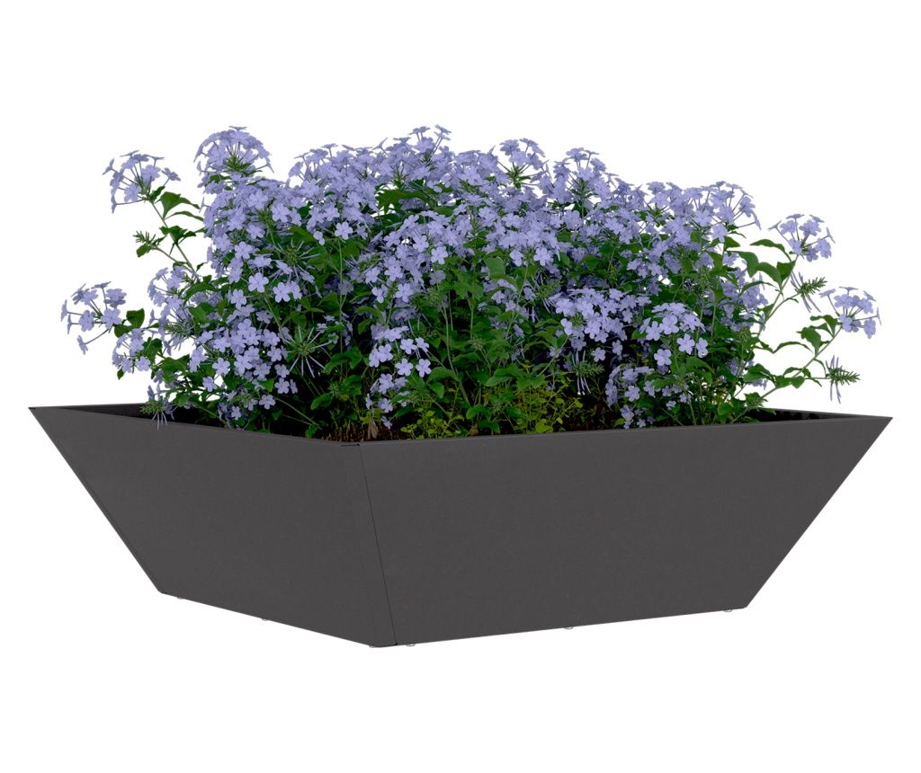 vidaXL Black Plastic Plant Pot Set 50x50x15 cm