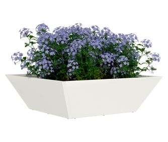 vidaXL Ghiveci Metalic Alb Metal Mediu Ghivece Ghiveci Metalic