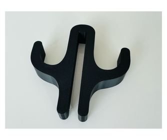 Carlig pentru Cabine de Dus – Suport Umeras, Accesorii Baie, Model Mirror, Printat 3D din PLA, Negru, 2 Agatatori